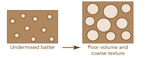 diagram of air cell structure in under mixed batter